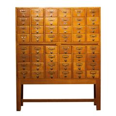 Antique Beautiful Oak File Cabinet