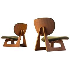 Set of Two First Edition 'Teiza' Easy Chairs for Tendo Mokko, Japan