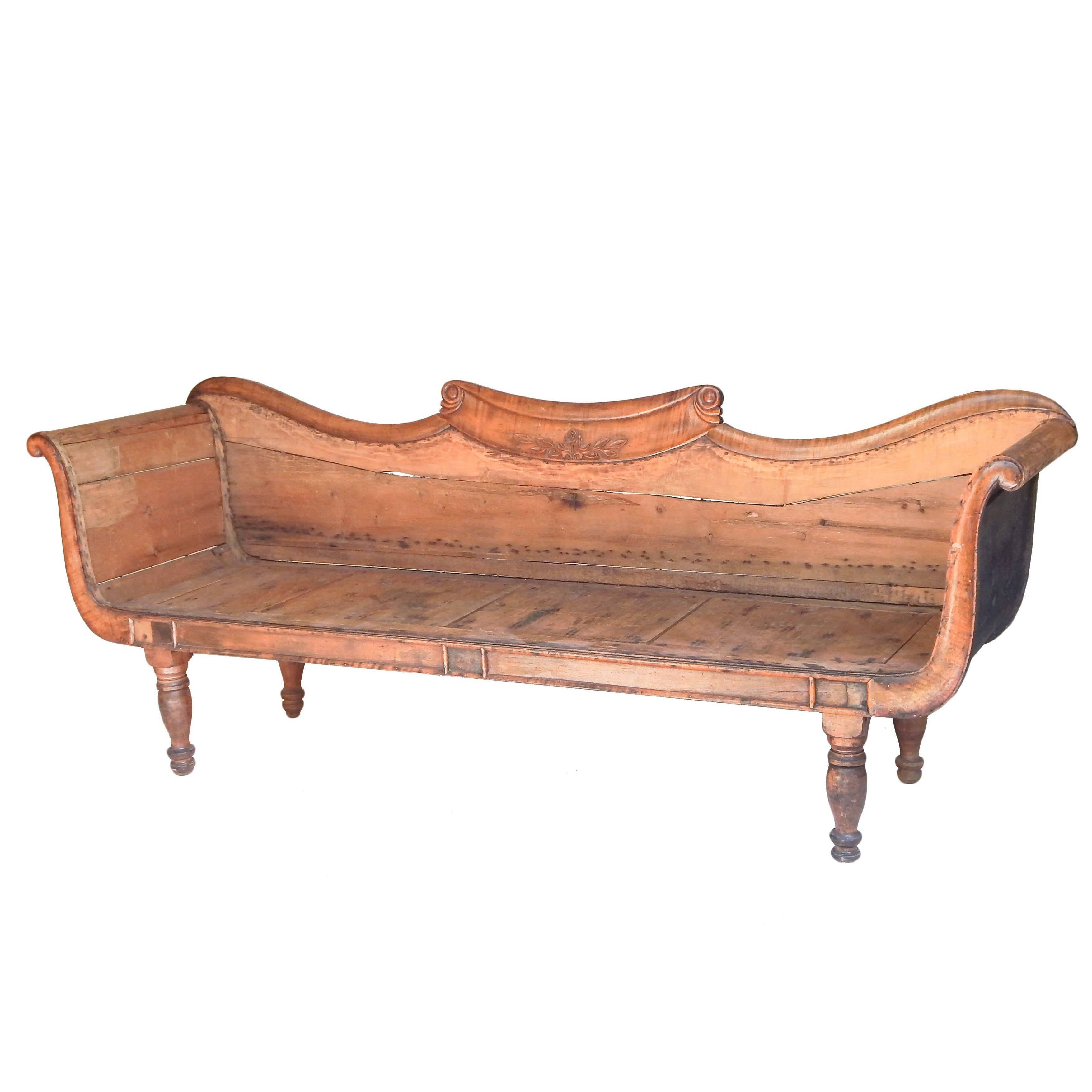 Early New England Sofa Frame For Sale