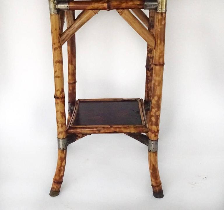 Bamboo Lacquer and Japan Bamboo Side Table at 1stDibs