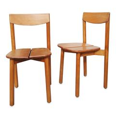 Pair of "Coffee Bean" Grain De Café Chairs by Gautier-Delaye, France, 1960s