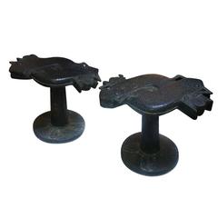 Pair of Antique African Bronze Stools