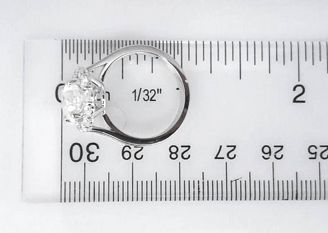 3.02 Carat GIA Certified Center Diamond Gold Ring 1