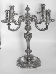 Impressive Pair of English Silver Candelabra by Crown Jewelers Carrington