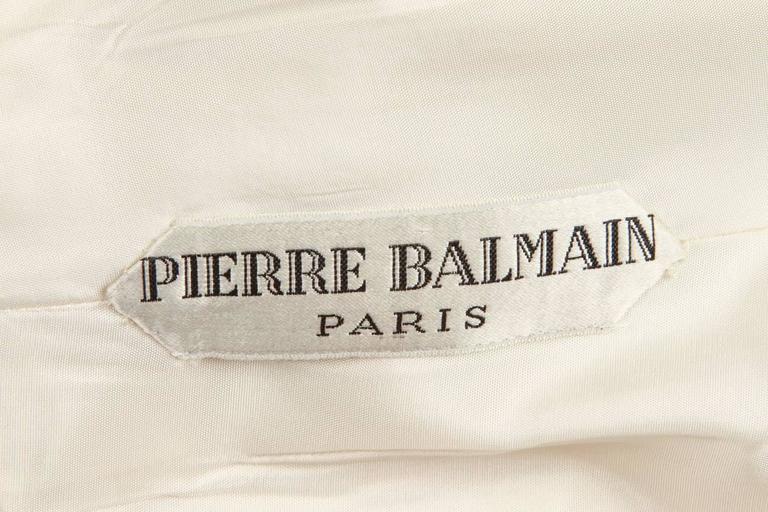 1971 Pierre Balmain Haute Couture Sleeveless Silk and Velvet Evening ...