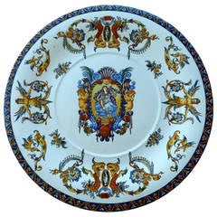 Caricatore francese in faience di Gien di epoca rinascimentale