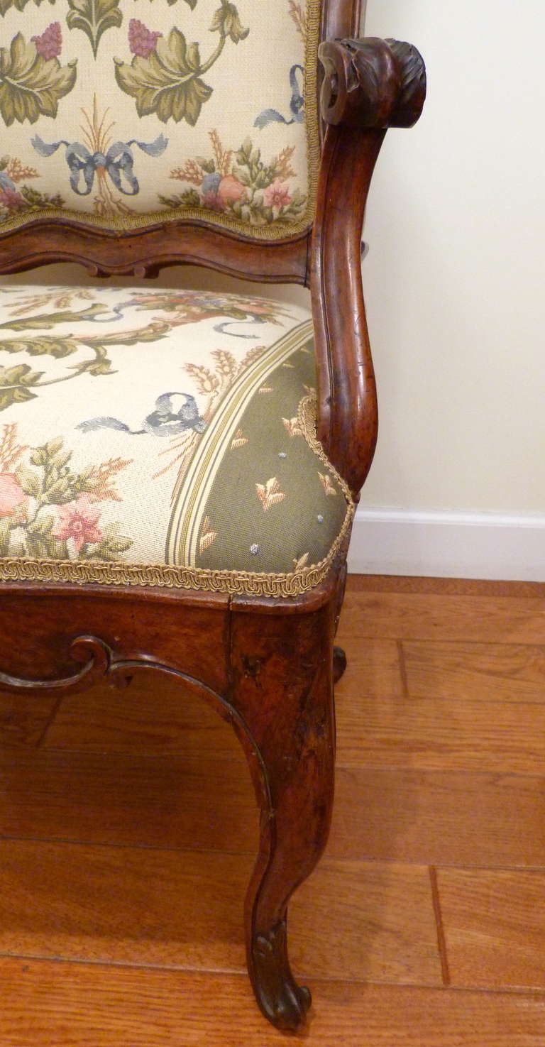 Rococo Italian Venetian Armchair, 18th Century For Sale