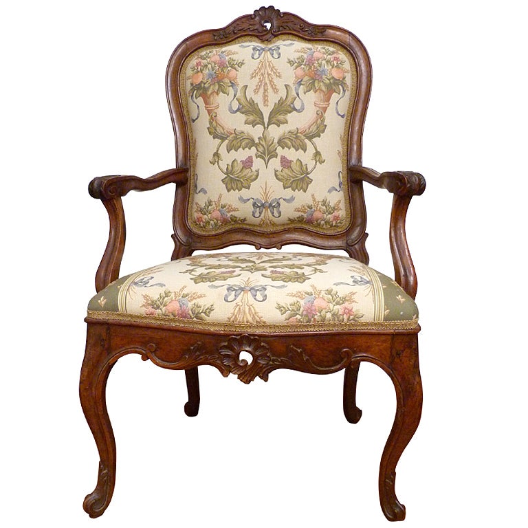 Italian Venetian Armchair, 18th Century For Sale