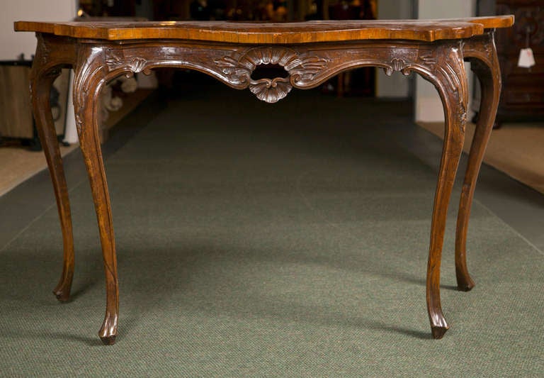 An 18th Century Italian Venetian Walnut Console Table