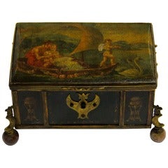 An 18th Century Neoclassical Marble Painted and Ormolu Mounted Box