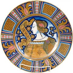 Italienisches Cantagalli-Maiolica-Wandgeschirr aus dem späten 19