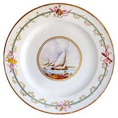 A Late 18th Century Neoclassical Italian Neapolitan Porcelain Plate