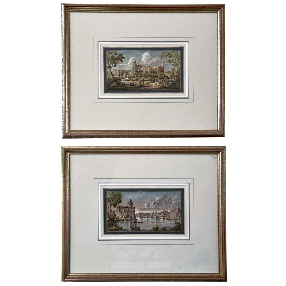 Pair of Late 19th Century Italian View of Rome