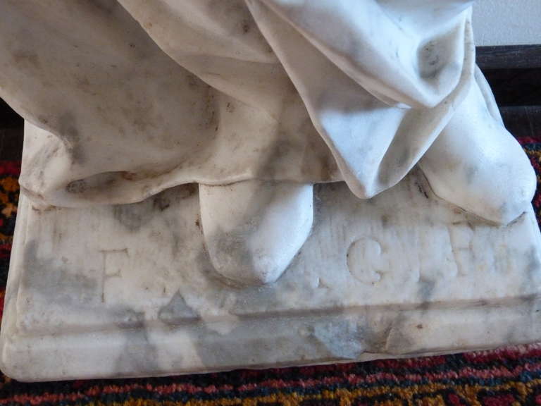 Marmorskulptur eines Heiligen, spätes 17. Jahrhundert im Angebot 6