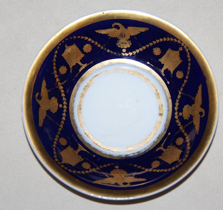 19th Century Russian Porcelain Coffee Cup and Saucer 6