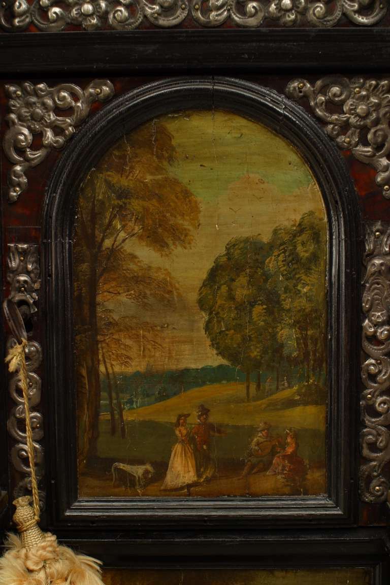 Finely Painted Late 17th c. Flemish Baroque Cabinet 2