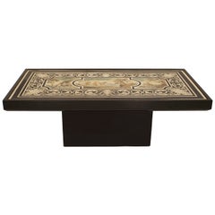 Italian Neoclassic Style Scagliola Classical Scene Coffee Table