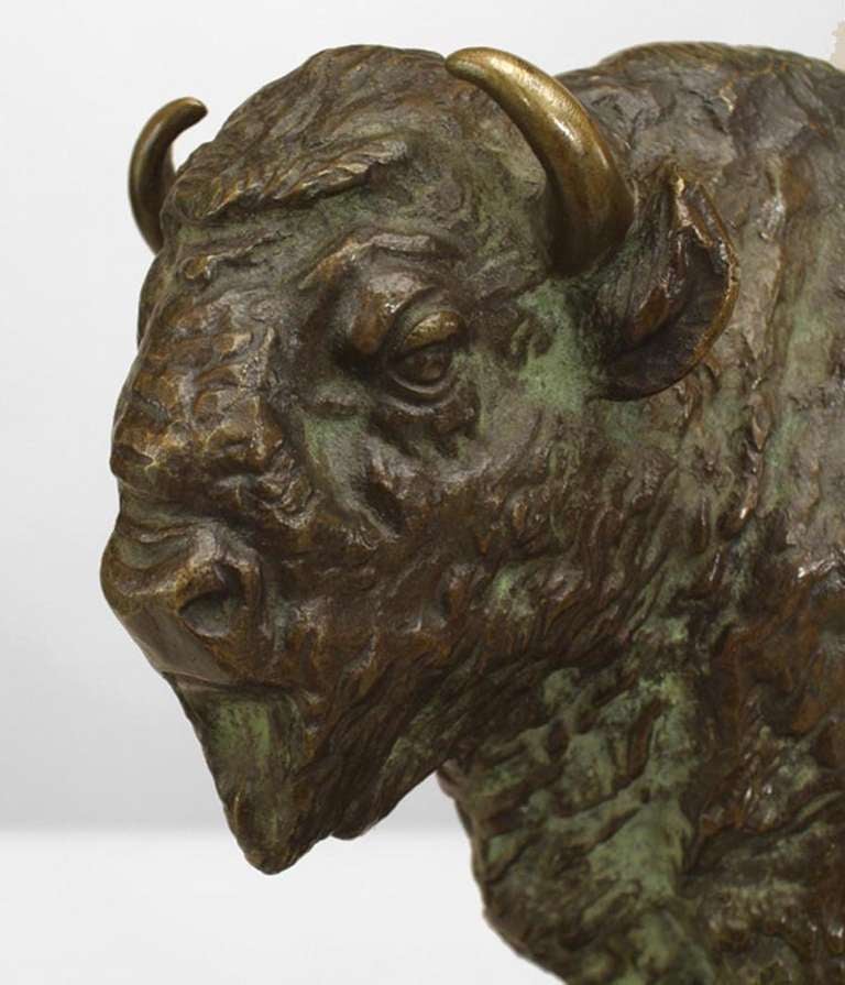bronze buffalo statue