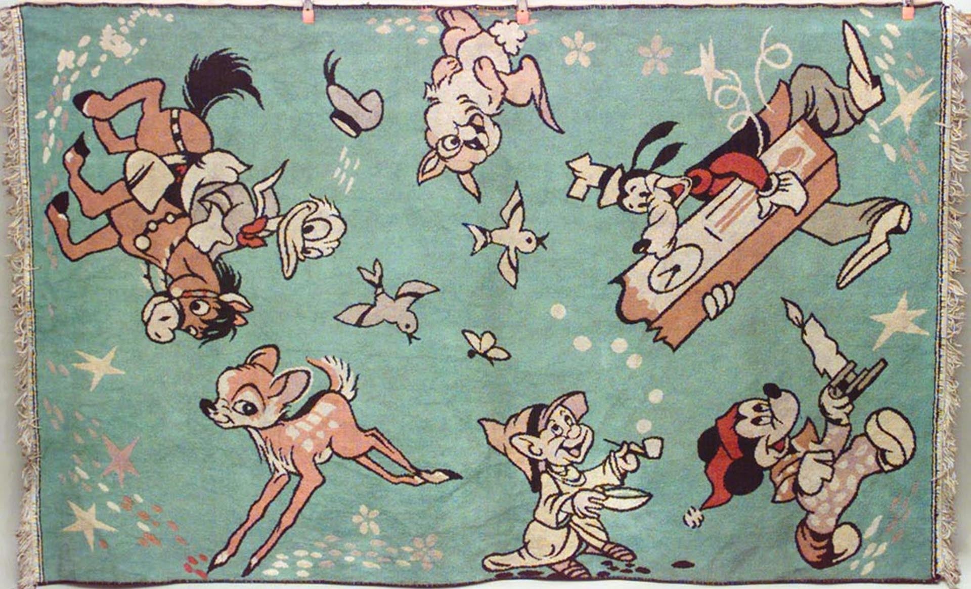 Vintage Disney Cartoon Rug For Sale