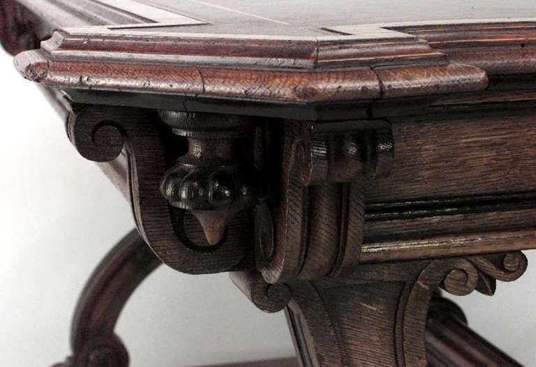 English Late Regency Oak Writing Table In Good Condition For Sale In New York, NY