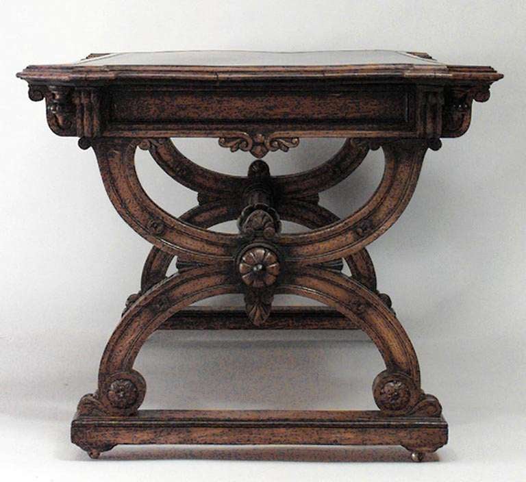 British English Late Regency Oak Writing Table For Sale