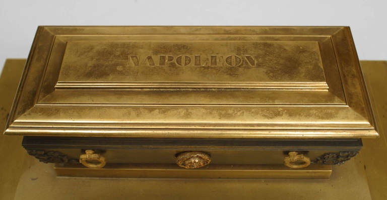 19th-Century French Empire Bronze Napoleon Commemorative Inkwell  For Sale 1