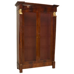 French Empire Mahogany Biblioth√©que Cabinet