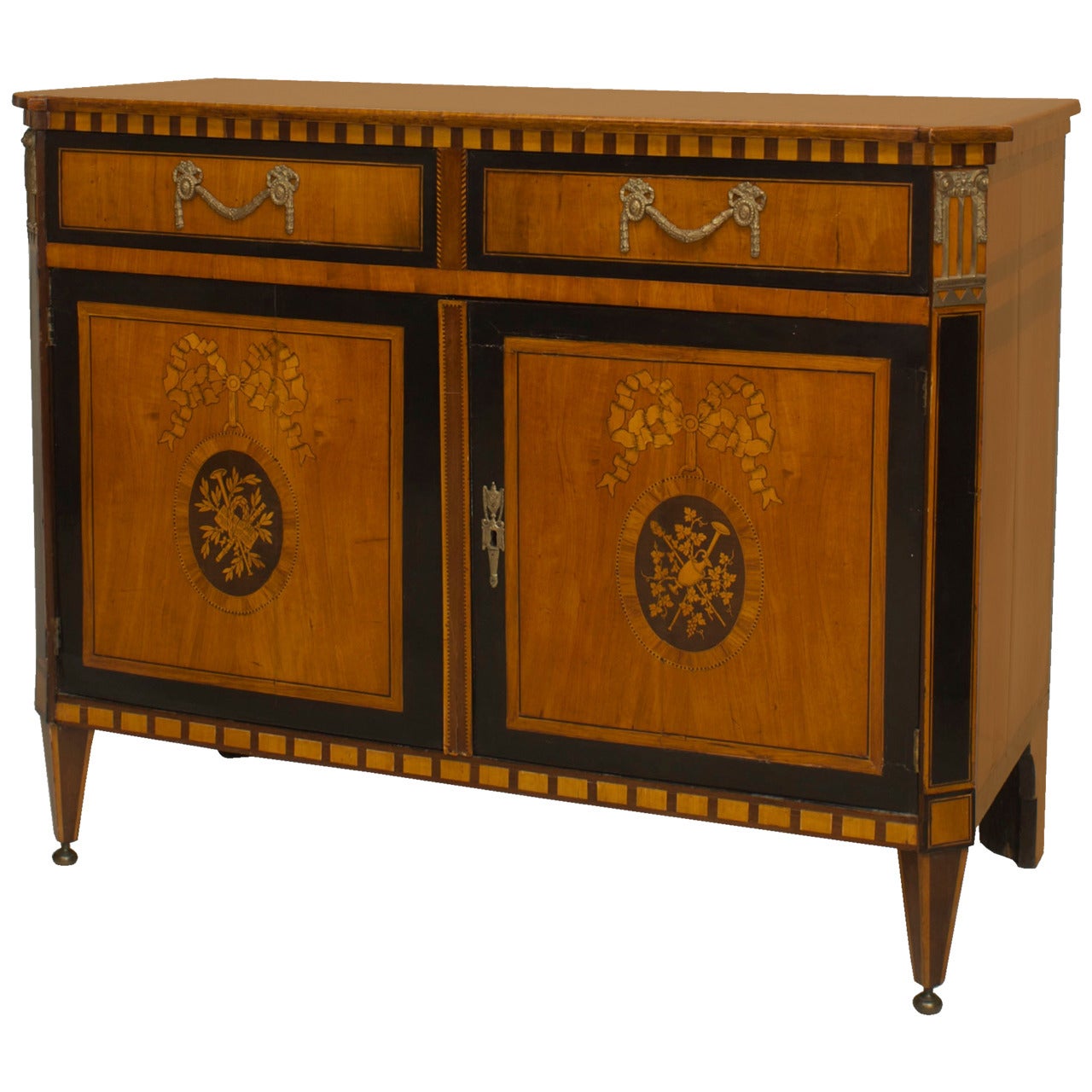 Continental Dutch Satinwood Commode For Sale