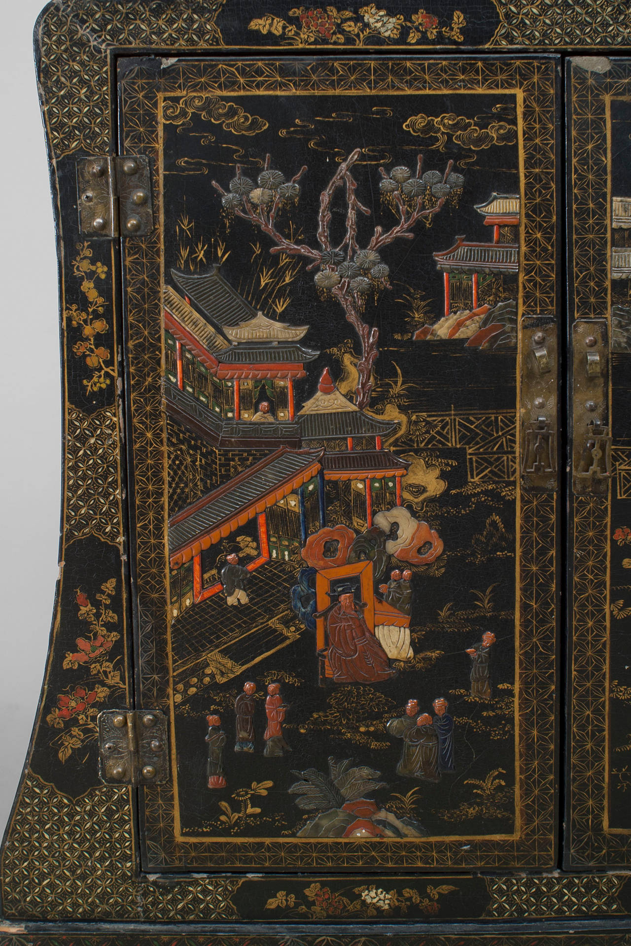 chinese black lacquer cabinet