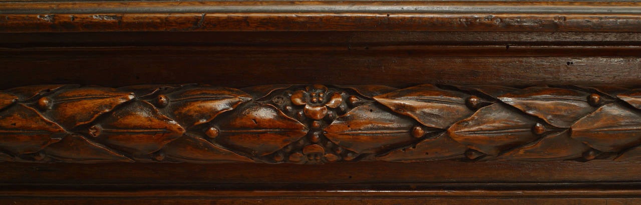 18th c. French Provincial Carved Walnut Game Table 1