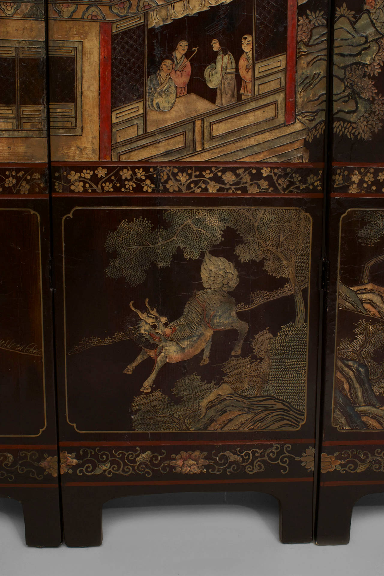 18th Century and Earlier Chinese Coromandel 8-Fold Screen