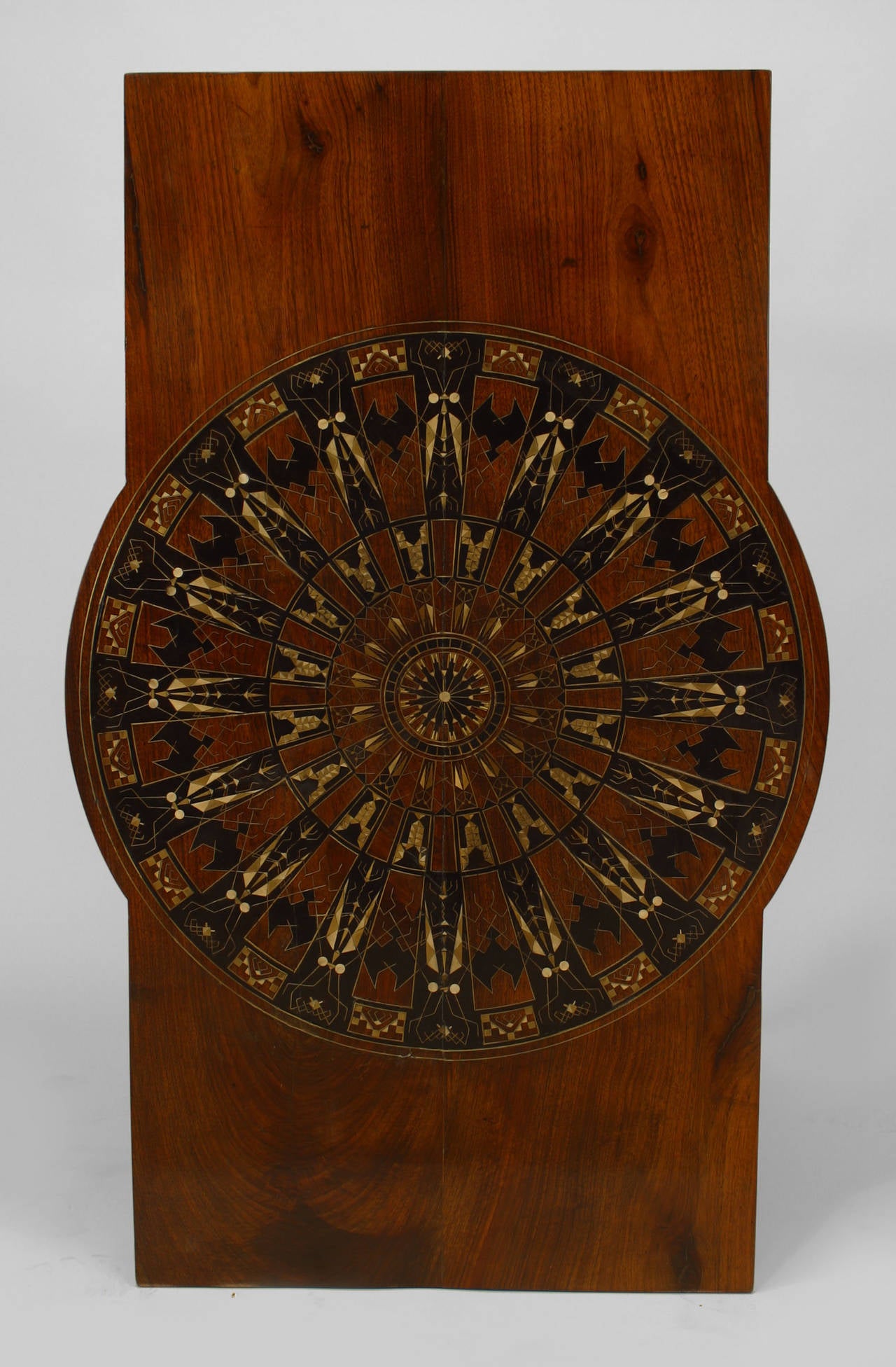 Inlay 1930s Italian Art Deco Inlaid Rosewood Center Table by Bugatti