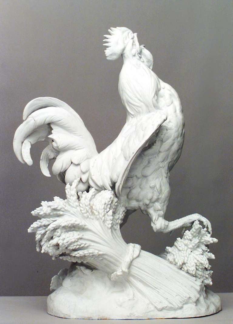 Coq victorien en étain blanc Pariam Bon état - En vente à New York, NY