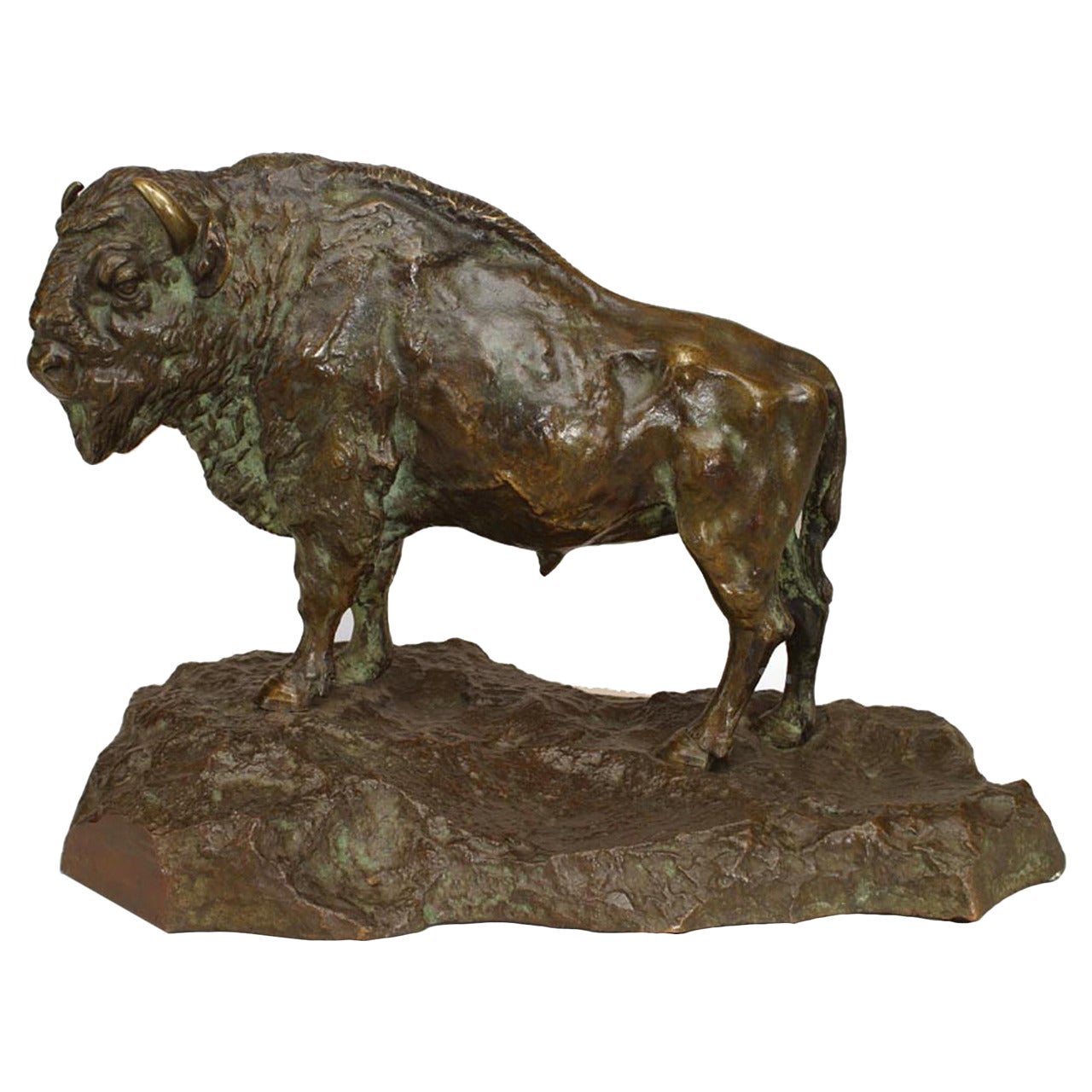 American Bronze Buffalo Figure