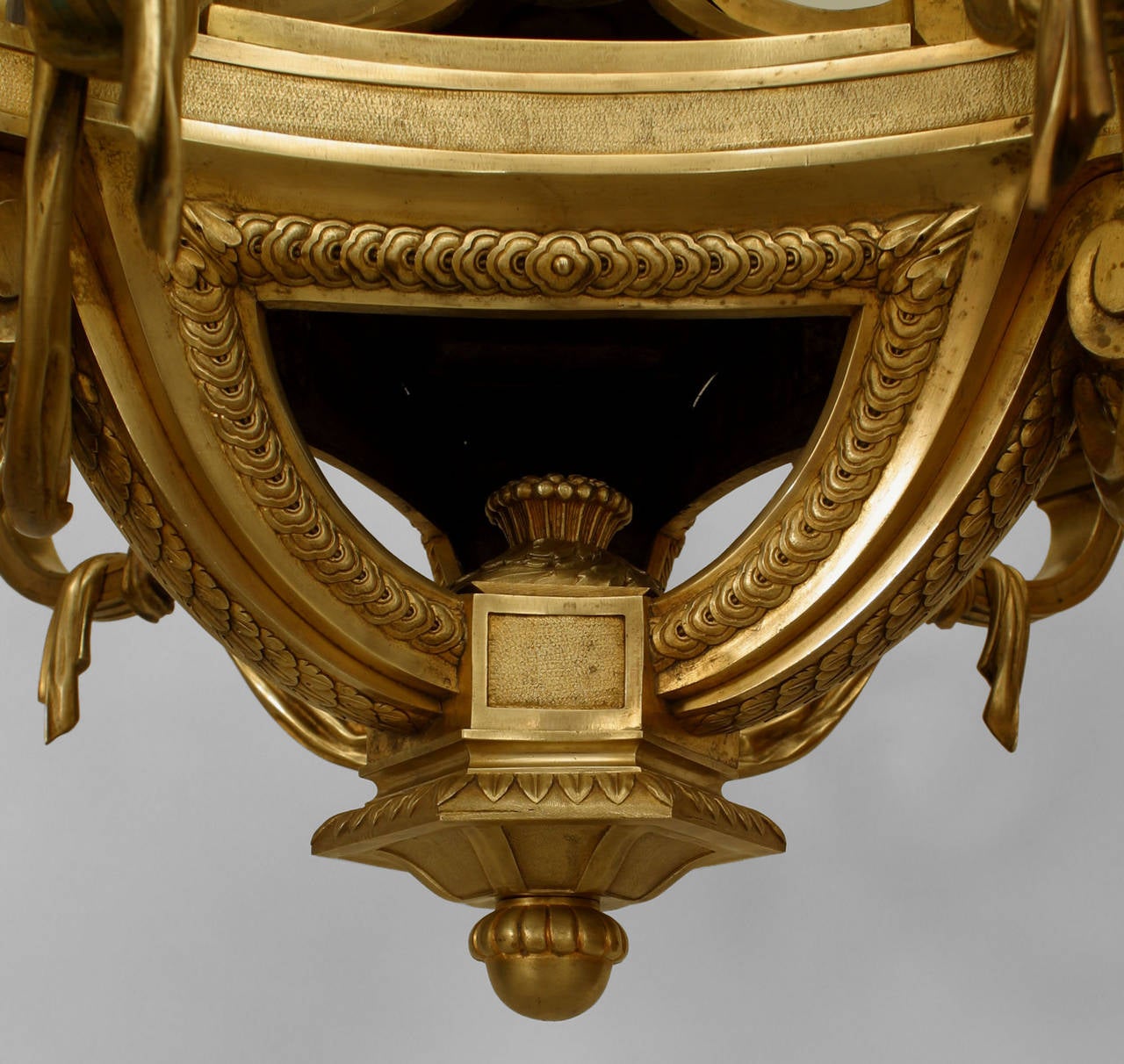 Important 19th Century French Louis XVI Style, Bronze Doré Twelve-Arm Chandelier 1