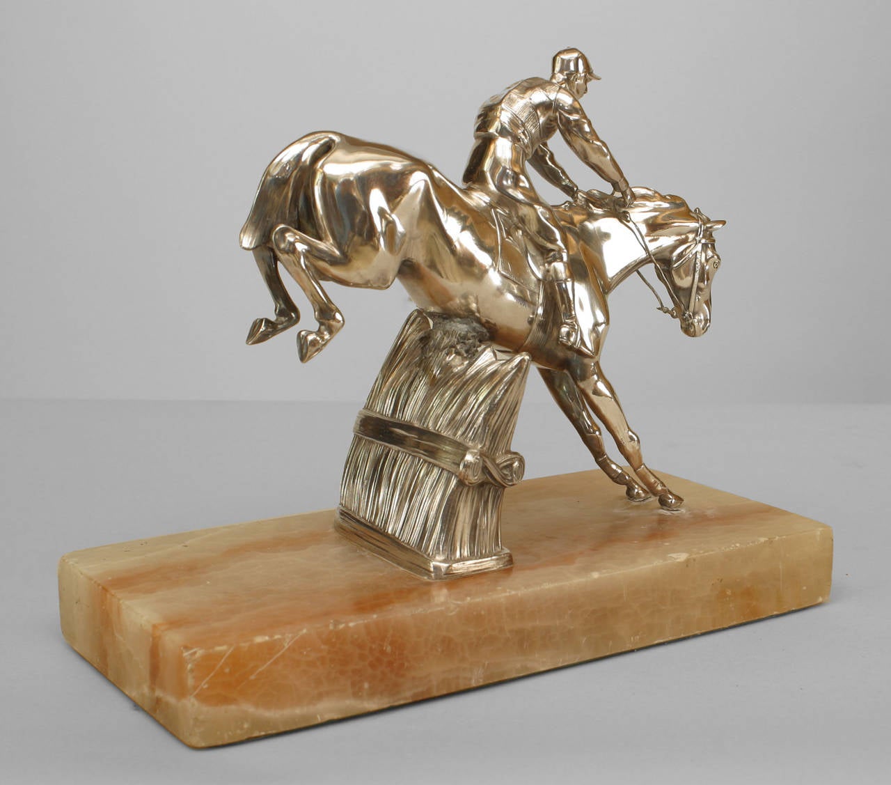 Viktorianischer SchreibtischBronze Pferd und Jockey (Frühes 20. Jahrhundert) im Angebot