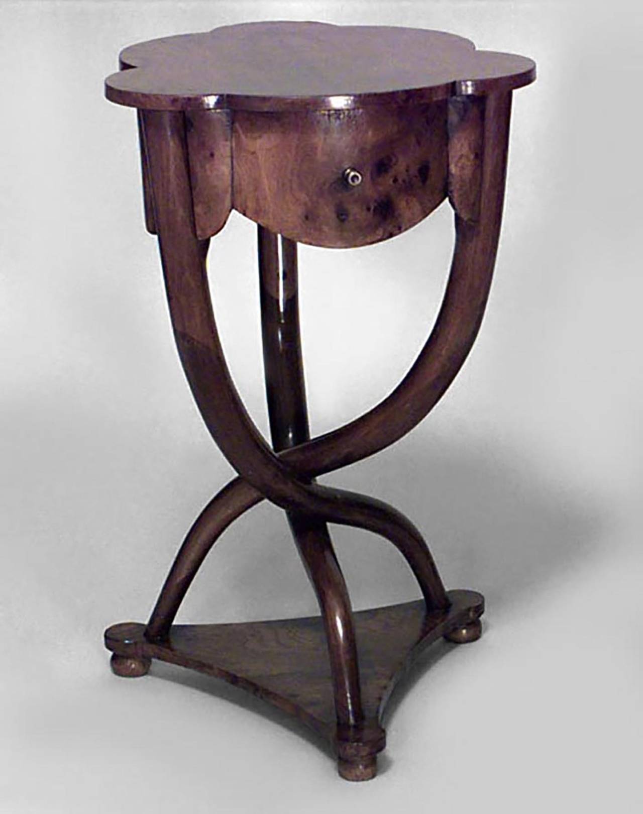 1940's Italian Modernist Burl Walnut End Table For Sale at 1stDibs