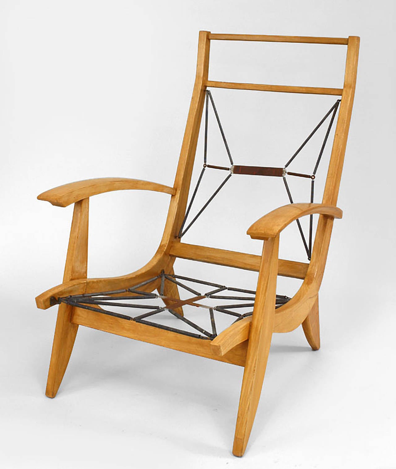 Mid-20th Century French Beechwood 3-Piece Living Room Set For Sale