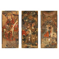 Antique Set of 3 Chinese Watercolor Portraits