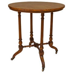 Mid-19th c. English Regency Style Burl Elm End Table