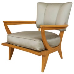 French Maple Satin Arm Chair