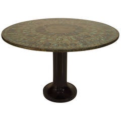 1950s Italian Fornasetti Center Table with Neoclassical Decorations 10