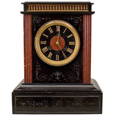 19th c. French Marble Mantel Clock 6