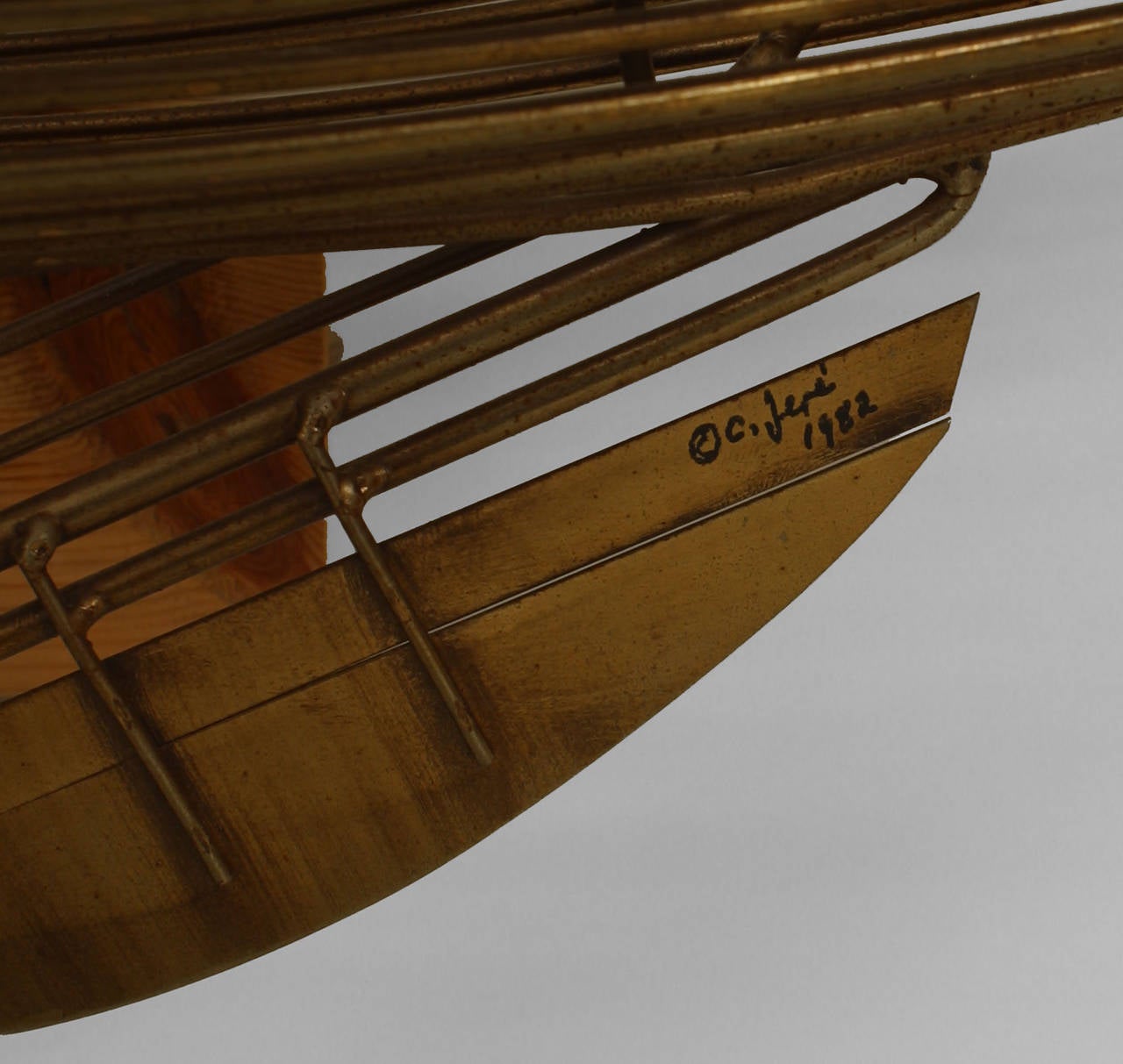 Placa de velero tubular Jere American de posguerra Moderno de mediados de siglo en venta