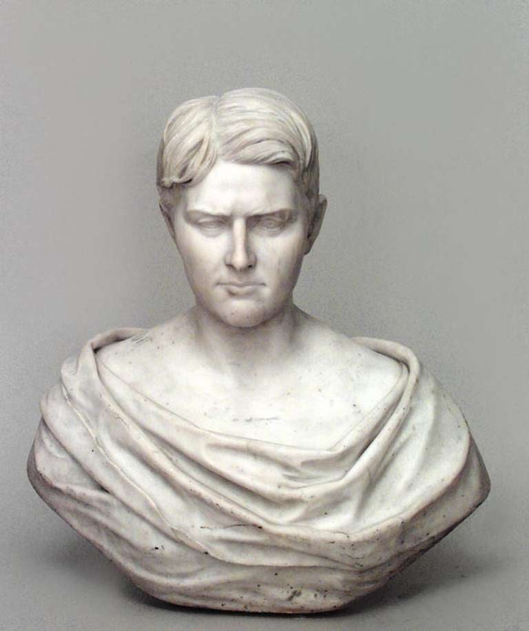 Bust signed and dated 