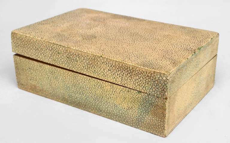 Small English Art Deco Shagreen Box