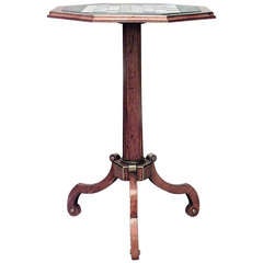 19th c. English Regency Marble Inlaid Satinwood Game Table 5