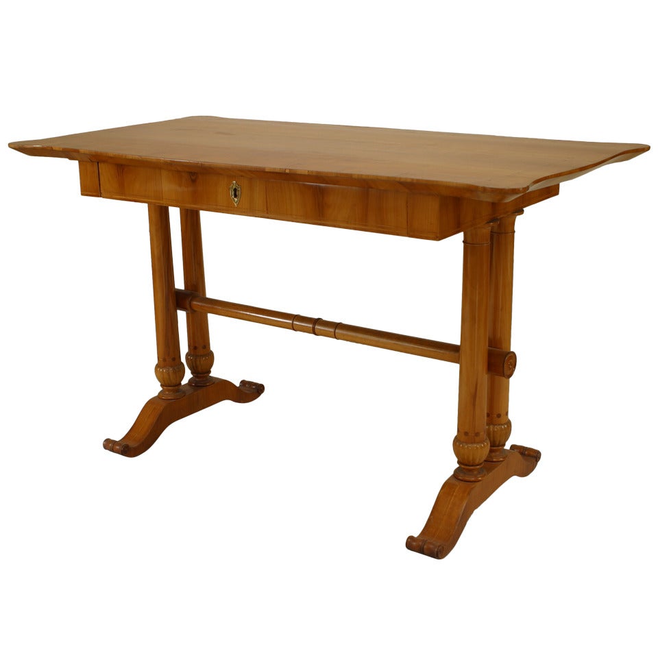 Austrian Biedermeier Cherrywood Table Desk For Sale