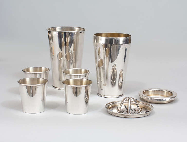 1930's English Sterling Silver Traveling Beverage Set