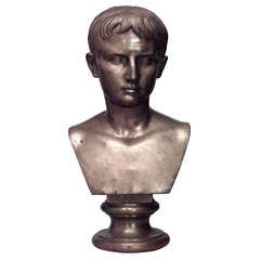 Life-Sized 19th c. Italian Bust of Augustus Signed by Boschetti 11